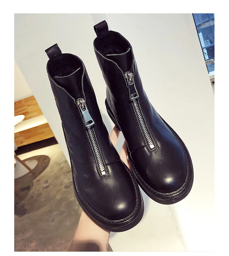 New casual women's shoes winter hot leather short tube women's boots fashion trend comfortable soft wild warm Martin boots