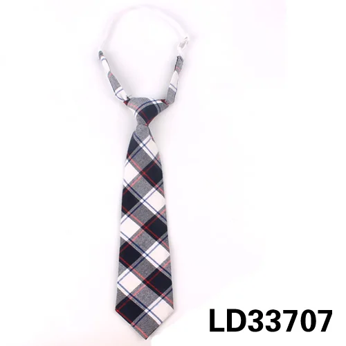 LD33707 Модный женский галстук для рождества, хлопковые Галстуки для мальчиков и девочек, тонкие клетчатые Галстуки для подарков, повседневные новые галстуки, резиновые галстуки - Цвет: LD33707
