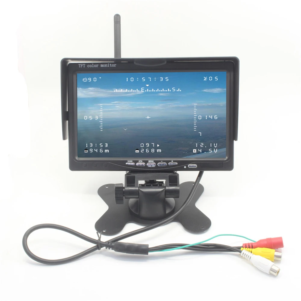Беспроводной видеоприемник AIO 7 &quotLCD HD FPV Monitor 5 8 ГГц 40CH Buid in передача изображения в