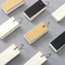 JIANWU-Mini Bloc de notas con anillo de Metal, cuaderno portátil, papelería kawaii, creativo y sencillo, 1 unidad