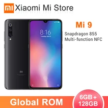 Global rom Xiaomi mi 9 mi 9 6 GB 128 GB телефон Snapdragon 855 Octa Core 6,3" 48MP Тройная камера в дисплее отпечатков пальцев мобильный телефон