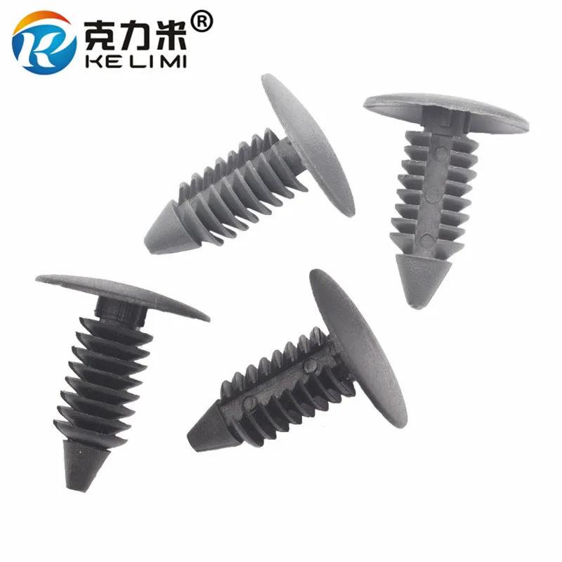 

KE LI MI Earn 5 stars New product Gray 100 Pieces Free shipping Universal Car Fender bumper Shield Retainer Rivet Clip Fastener