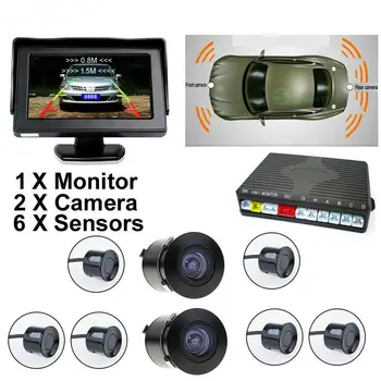 

Car Video Parking Radar Sensor Assistance System with 22MM Sensors + Front and Rear view Camera + 4.3" TFT LCD Monitor