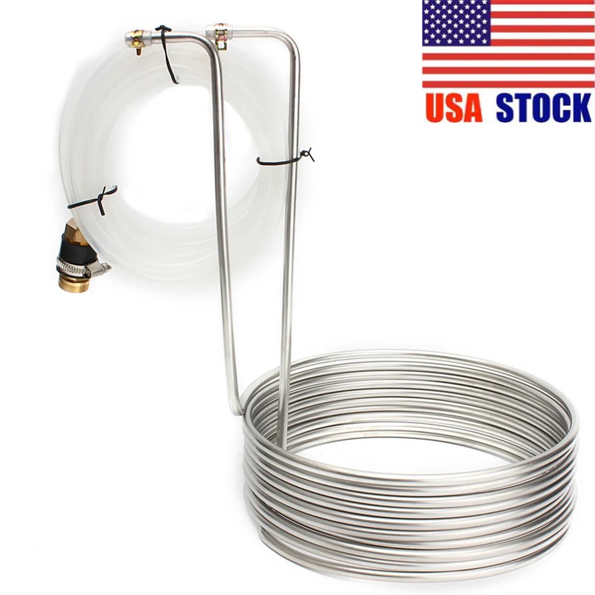 

304 Stainless Steel Immersion Wort Chiller Tube Home Brewing Super Efficient Wort Chiller Home Wine Making Machine Part New