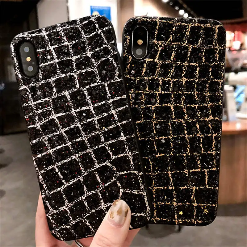 

Fashion Diamond Bling Glitter Phone Case For Apple iPhone 7 6 S 6S 8 Plus X Shining Powder Sequins Back Cover For iPhone Case 7