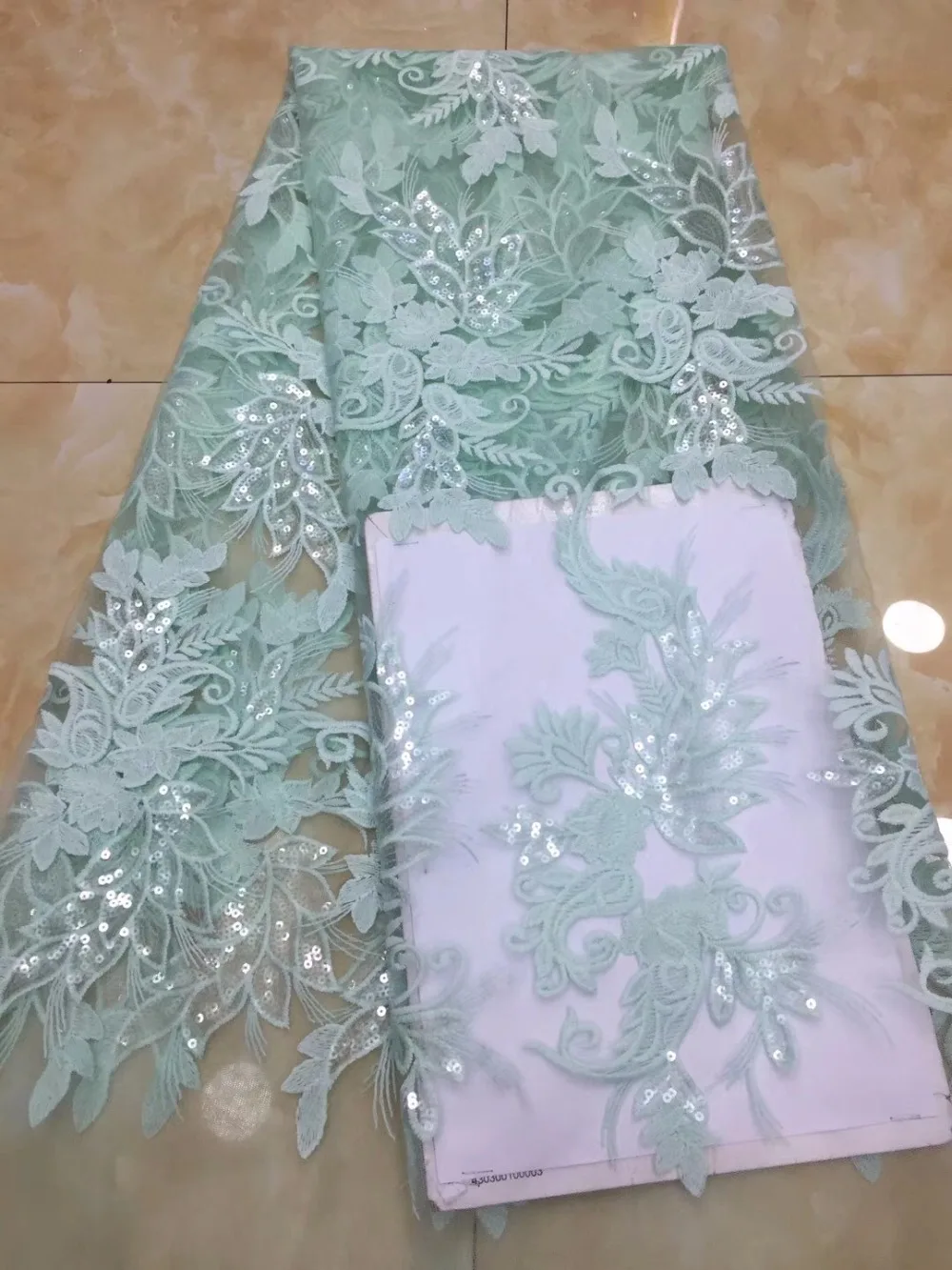 

2018 New African Sequins Lace fabric High Quality French Sequins Net Lace Sequin Fabric For Evening Wedding Dress Sewing