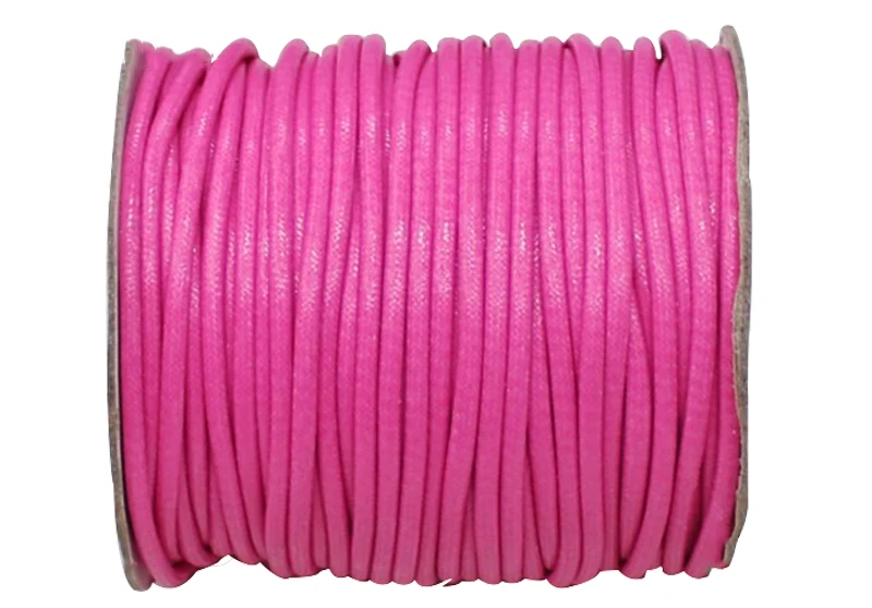 

50yards/roll+3.5mm DK Pink Korea Polyester Wax Cord Waxed Rope Thread+DIY Jewelry Accessories Bracelet Necklace Wire String