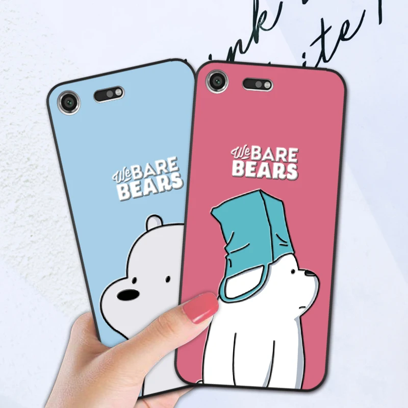 

3D Cartoon We Bare Bears Funny Case For Sony Xperia XZ1 Compact Soft Cover Fundas Case For Sony Xperia Z5 M5 XZ Premium XZ2