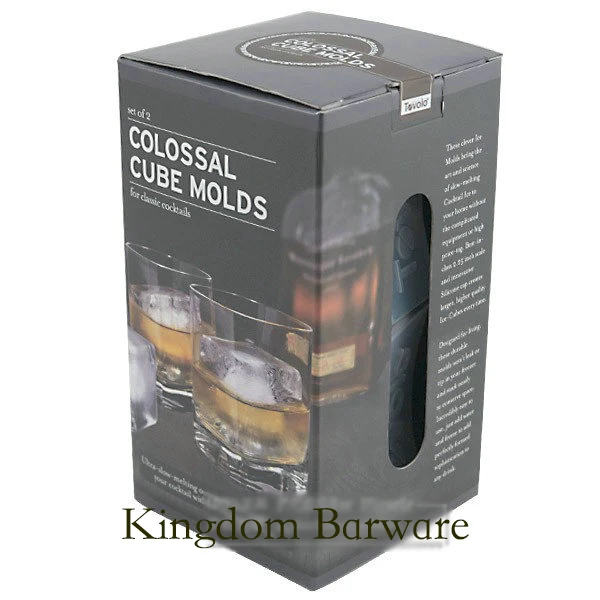 

Colossal Cube Silicone MoldWhiskey Cocktail Ice Cube Maker Mold 2 Large Cube Mold Silicone Cocktail Drink Ice Tools