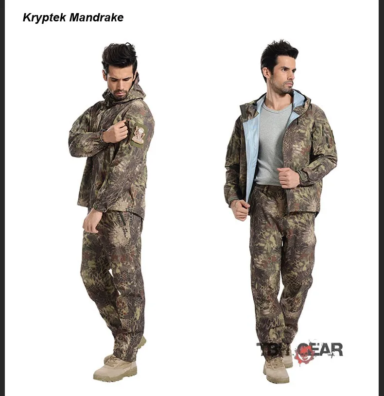 Уличные водонепроницаемые ветрозащитные походные охотничьи жесткие штаны Kryptek Mandrake тактические плотные брюки+(SKU12050386