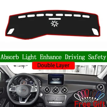 

Double Layer Car Stickers For Meredes-Benz GLA 200 GLA220 GLA260 2015-2019 Dashboard Cover Car Accessories Interior Anti-UV