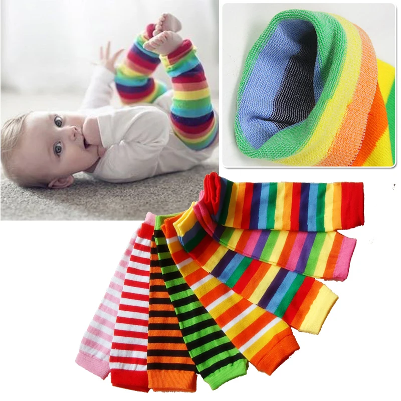 1Pair Infant Leg Warmers New 2017 Kids Boy Girl Children Long Colorful