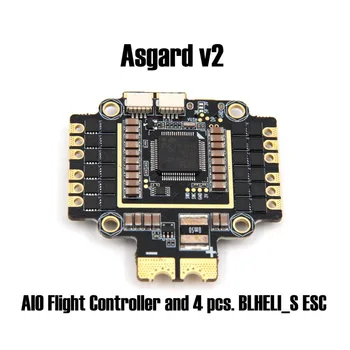 

Asgard v2 AIO Flight Controller and 4 pcs. BLHELI_S ESC on one PCB use J_H_15 firmware for FPV Racing drone quadcopter