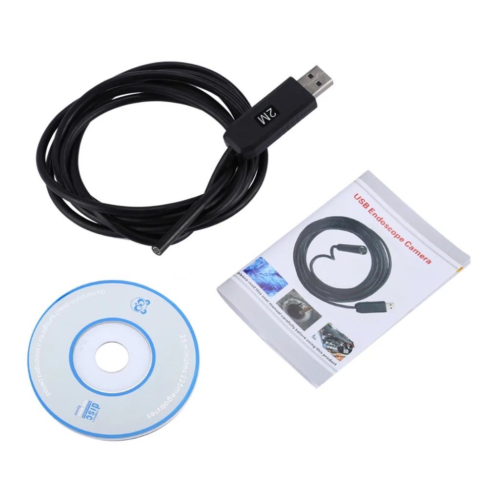 

5.5mm Micro USB Endoscope 2m Hard Cable Waterproof 6-Led Borescope Endoscope Inspection Tube Visual Camera