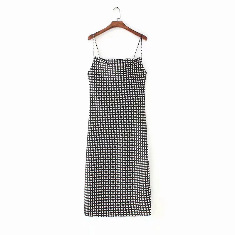 

YD38-8822 European and American fashion storm printed strap dress