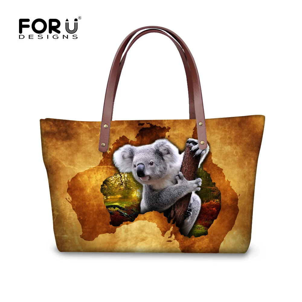 FORUDESIGNS Koala Pattern Female Shoulder Bags Female Crossbody Bag Portable Women Messenger Bag Tote Ladies Handbag Bolsas FORUDESIGNS Koala Pattern Female Shoulder Bags Female Crossbody Bag Portable Women Messenger Bag Tote Ladies Handbag Bolsas