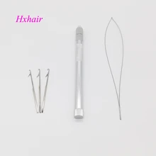 Опт-10 шт многофункциональные тяговые иглы с алюминиевой ручкой/микро кольца со звеньями/инструменты для наращивания волос