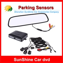2015 NEW Car detector 4 Parking Sensors Alarm 7″ TFT LCD Display Camera Video Car Rearview Mirror Reverse System speed Detector
