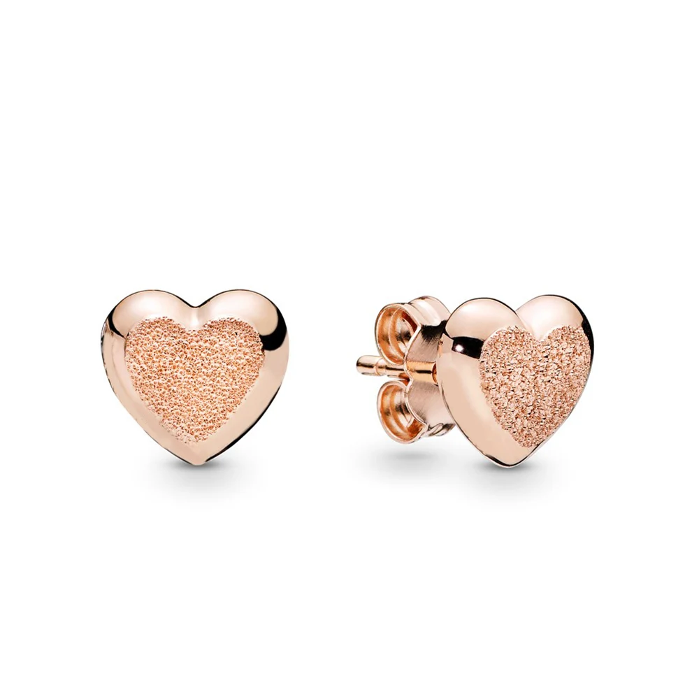 

COSEN 2019 Original 1:1 New MATTE BRILLIANCE HEART EARRINGS 925 Sterling Silver Women' Earrings Fashion Charm Wild Jewelry Gift