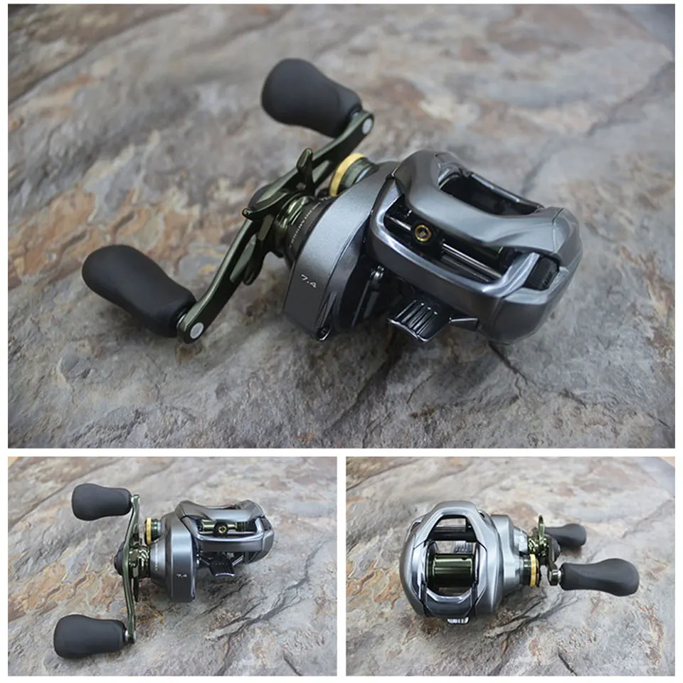 Новая Рыболовная катушка CURADO DC Baitcaster 6,2: 1/7 4:1/8,5: 1 6+ 1BB мощность I-DC4 система прочность тела Гладкий свет baitcasing