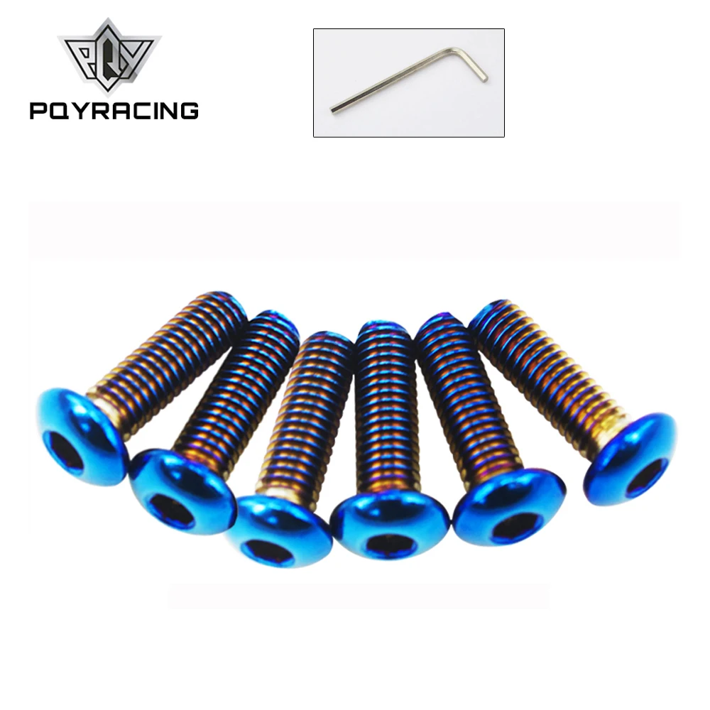 

PQY - 6PC/LOTS Burnt Titanium Steering Wheel Bolts Fit a lot of steering wheel Works Round Boss Kit PQY-LS06CR-R