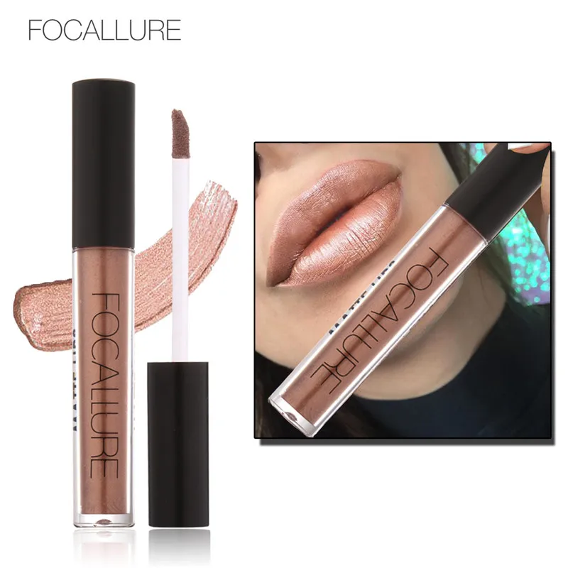 

FOCALLURE Soft Matte Lip Cream Lip Gloss Chameleon Matte Lipstick Shimmer Glitter Lip Gloss 6ML Lipgloss Kit