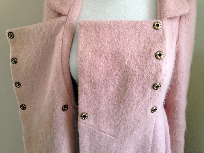 Линетт's chinoiseroy зимнее оригинальное дизайнерское женское винтажное толстое мохеровое шерстяное пальто
