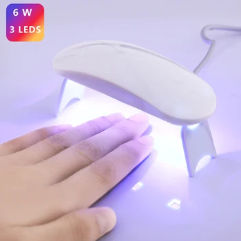 

BORN PRETTY 6W Nail Dryer For All Types Gel 3 Leds UV Lamp Curing Machine Mini USB Cable Gel Varnish Nail Art Tools