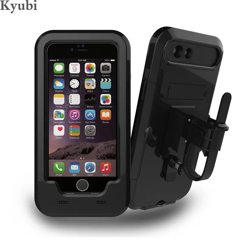 

bracket mount waterproof case for iphone 6 6s 7 8 plus bicycle bike phone holder cover for iphone x xr xs max coque etui