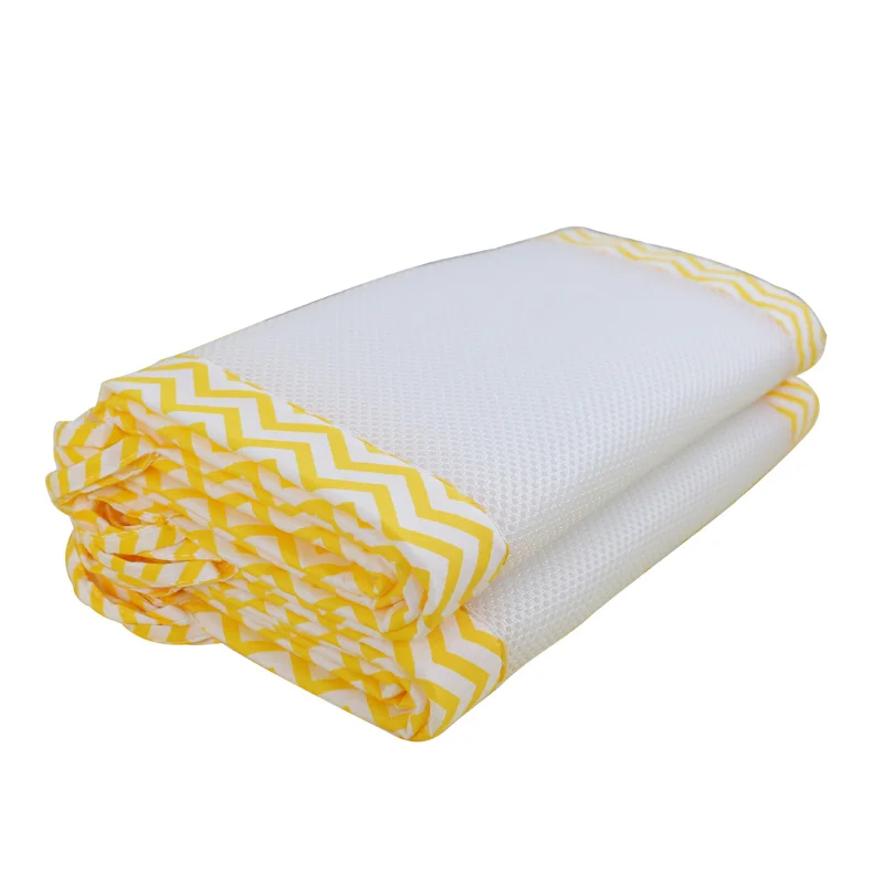  2Pcs/Set Summer Breathable Newborn Baby Bed Bumper Cotton Printing Mesh Crib Bumper Kids Bed Baby C