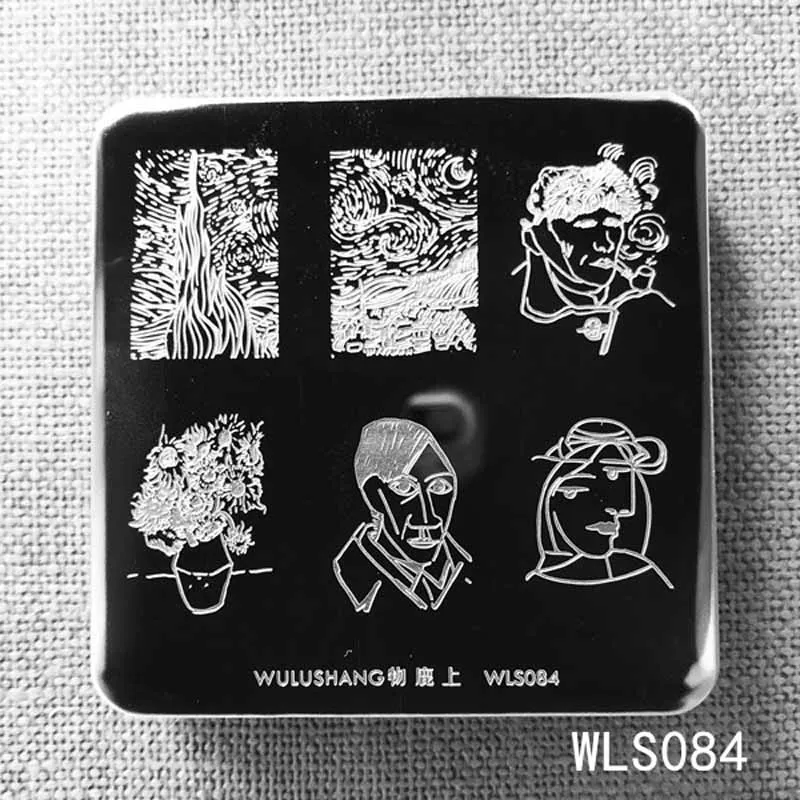 Wulushang для маникюра квадратная штамповочная пластина листья растения дизайн изображения ногтей трафарет шаблоны ногтей DIY шаблон для лака для ногтей - Цвет: WLS84