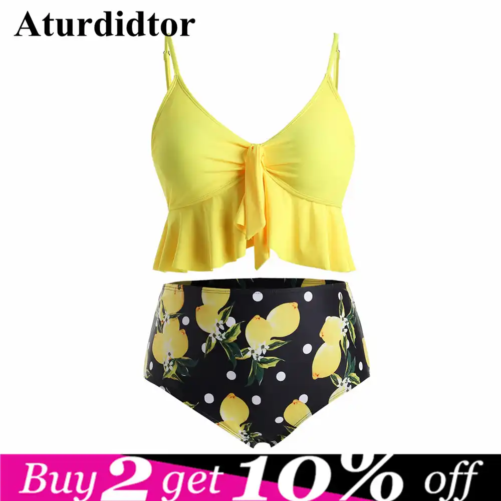 plus size lemon swimsuit