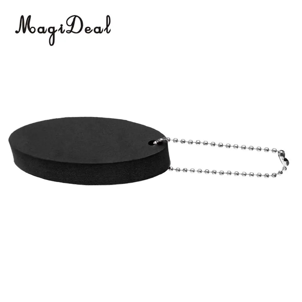 MagiDeal Oval Shaped EVA Foam Floating Key Ring Beads Boat Keychain for Canoe Kayak Rafting Canoeing Sailing Acce Black/Yellow