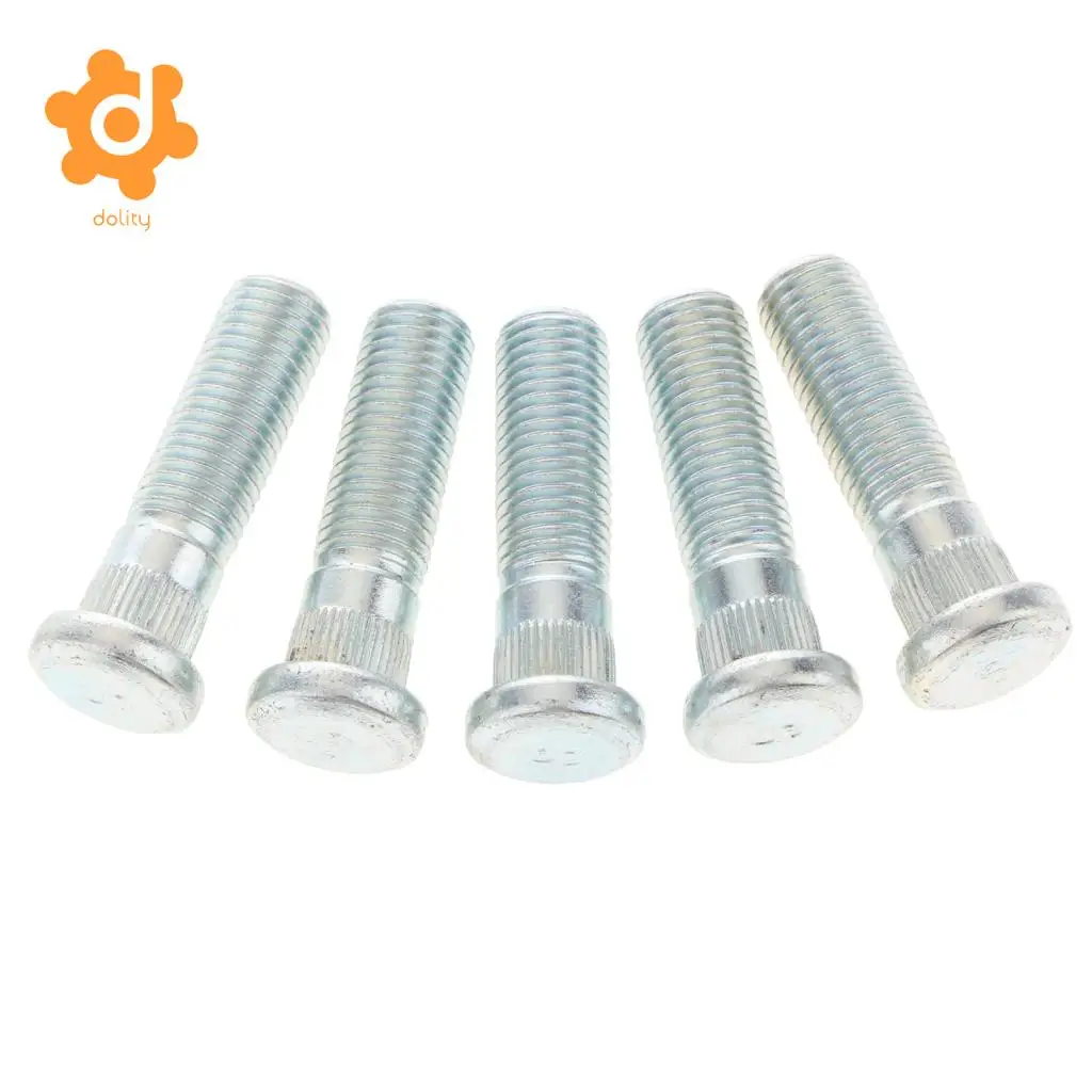 5 Pieces M10x1.5 Wheels Tires Knurl Studs Stud Bolts for Honda Acura Isuzu