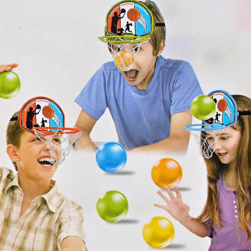 

4Pcs Fun Mini Basketball Ball Shot Board Upon Head Game Indoor Sports Kids Toys Gift S7JN