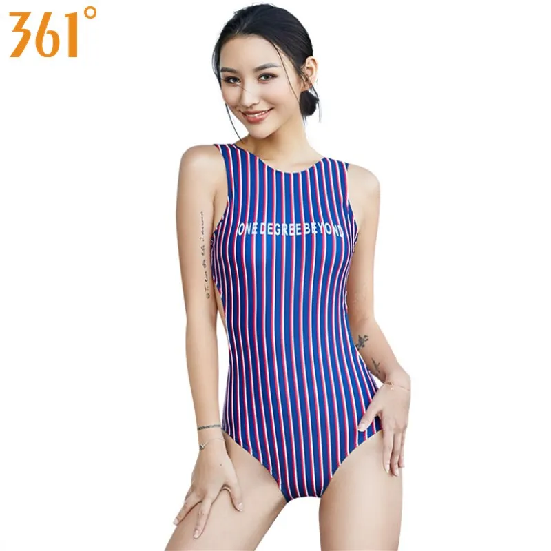 

361 Striped Backless Women Swimsuit One Piece Bikini Female Swimwear Slimming Sexy Monokini 2019 Swim Suit Red Bathing Suit