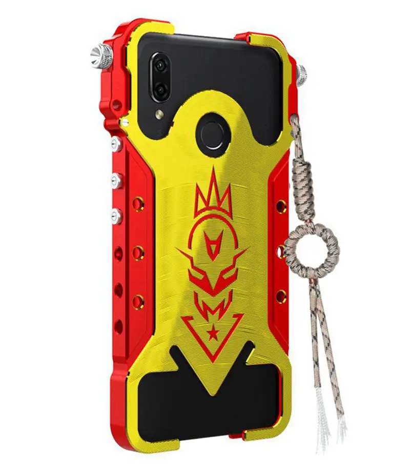 

Zimon Case For Huawei Honor Play Mobile Phone Case Mechanical Arm Metal Bumper Mirror Acrylic Board Back Shockproof