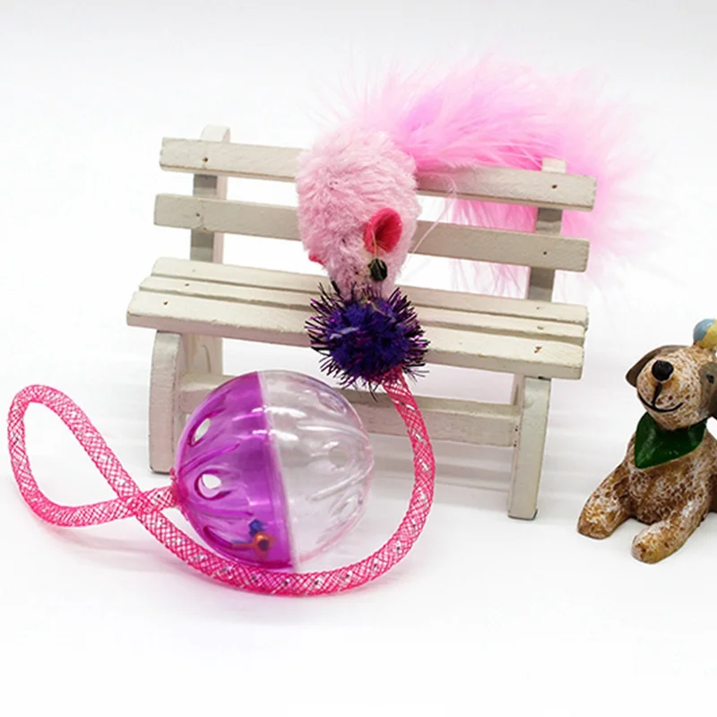 Mice Animal Toys Tease Cats Toys Cat Plastic Plush Chasing Toy Mouse Drags Ball with Bell Best Price