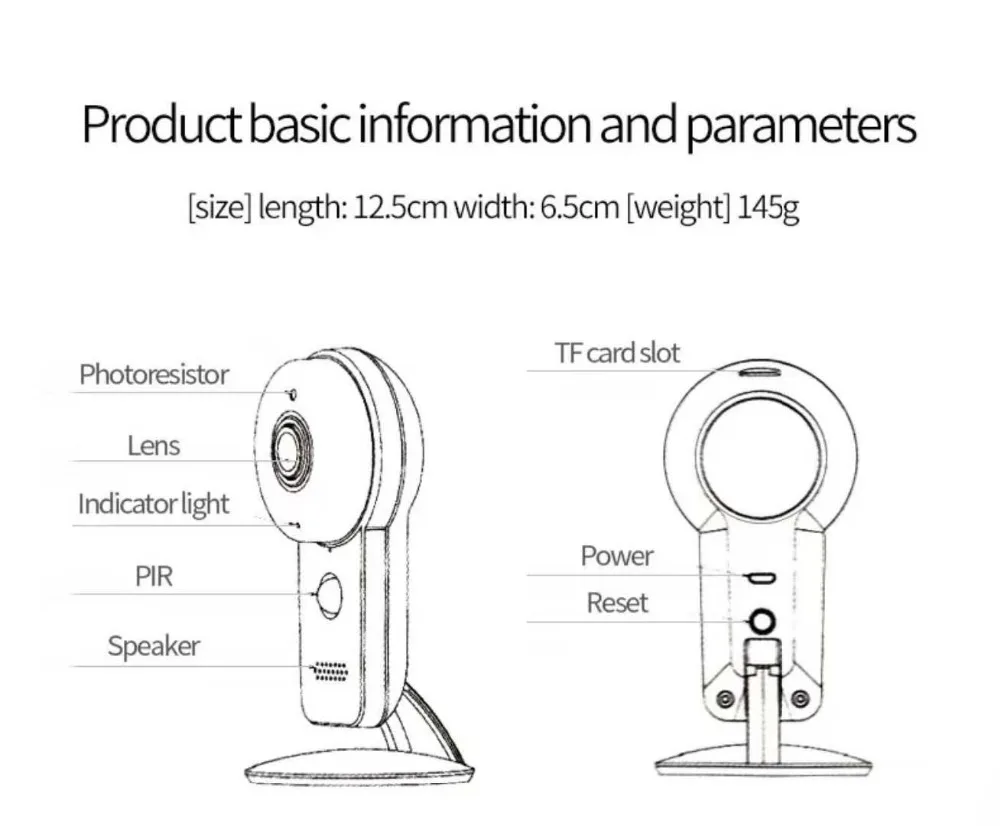 360 градусов Беспроводной домофон панорамный WI-FI IP Камера 2MP 1080 P