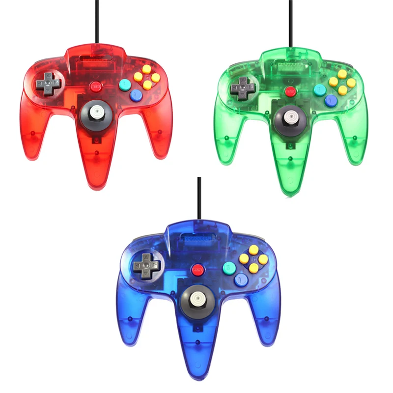 

Transparent Wired USB Controller For Nintend N64 Games Wired Clear Gamepad Joypad Joystick For Gamecube For N64 64 PC For Mac