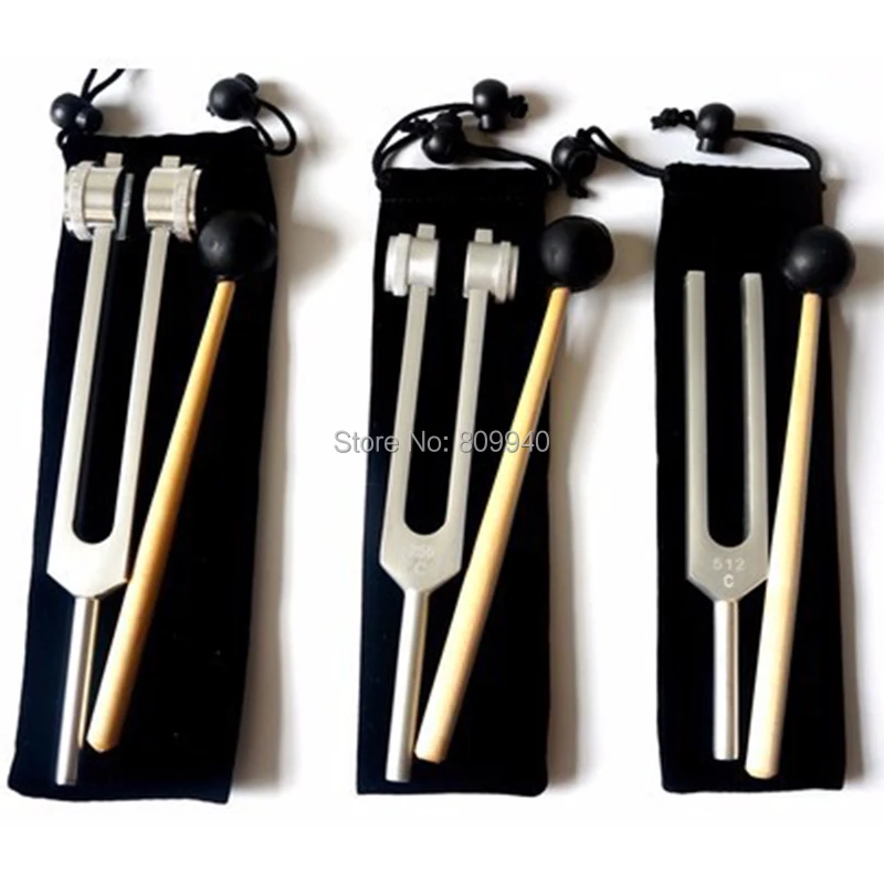 

3pcs/set Aluminum Medical Tuning Fork Chakra Hammer Ball Diagnostic 128Hz 256Hz 512Hz Neurological Tuning Fork Set