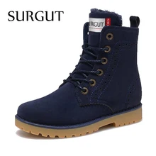 SURGUT Fashion Unisex Winter Stiefel Komfortable Stiefeletten Männer Stiefel Qualität Leder Schuhe Warme Schuhe Liebhaber Paar Stiefel