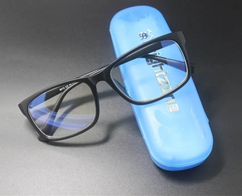 Прямая поставка, анти-Синие лучи, УФ-блокировка, уменьшает цифровое напряжение глаз, прозрачные желтые обычные очки для компьютерных игр, очки - Цвет оправы: Matte black C2