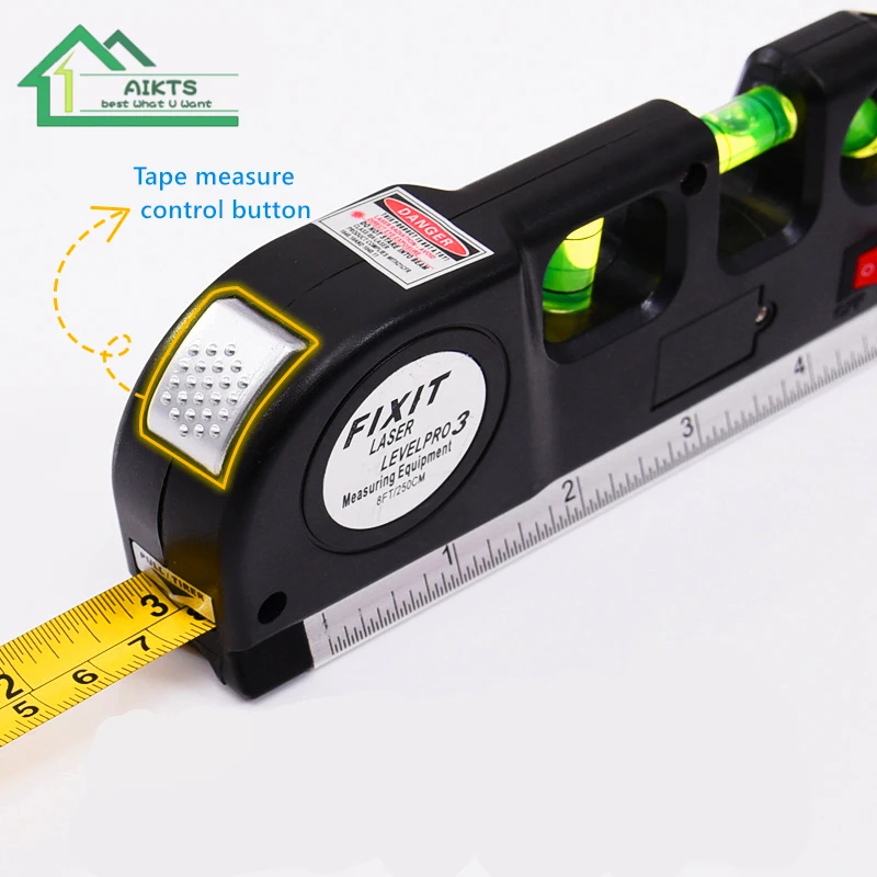 Лазерный уровень Horizon Vertical Measure 8FT стандартный выравниватель и метрические