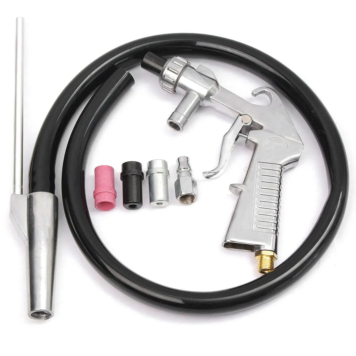 Brand New Air Sandblaster Sandblasting Blast Gun+Nozzles+Connector+Tube Derusting Tool Kit