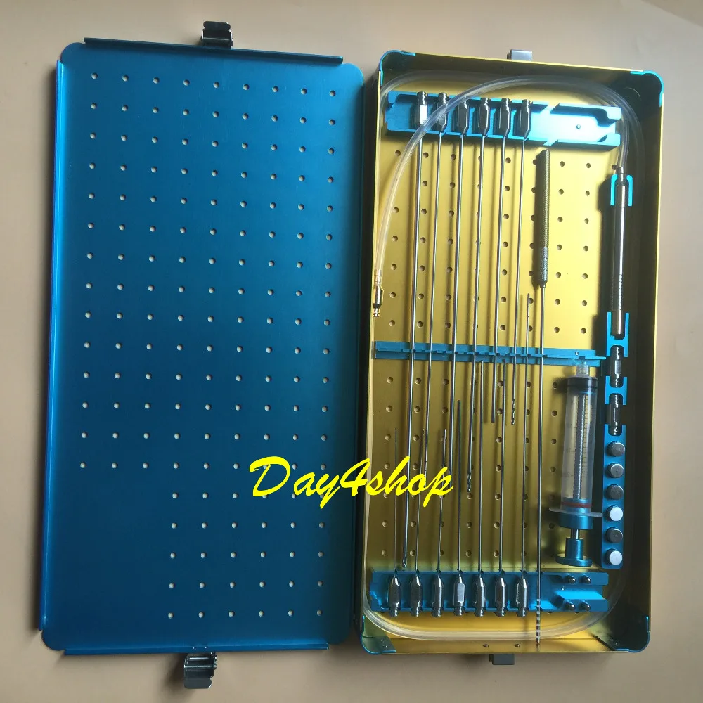 

Best Fat cannula kit box Stem Cell Lipo Fat Transfer Liposuction metal box