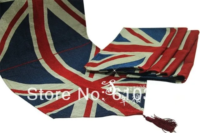 Британский Стиль Юнион Джек серии дизайн жаккардовые гобелены дорожка на стол 33x145 см