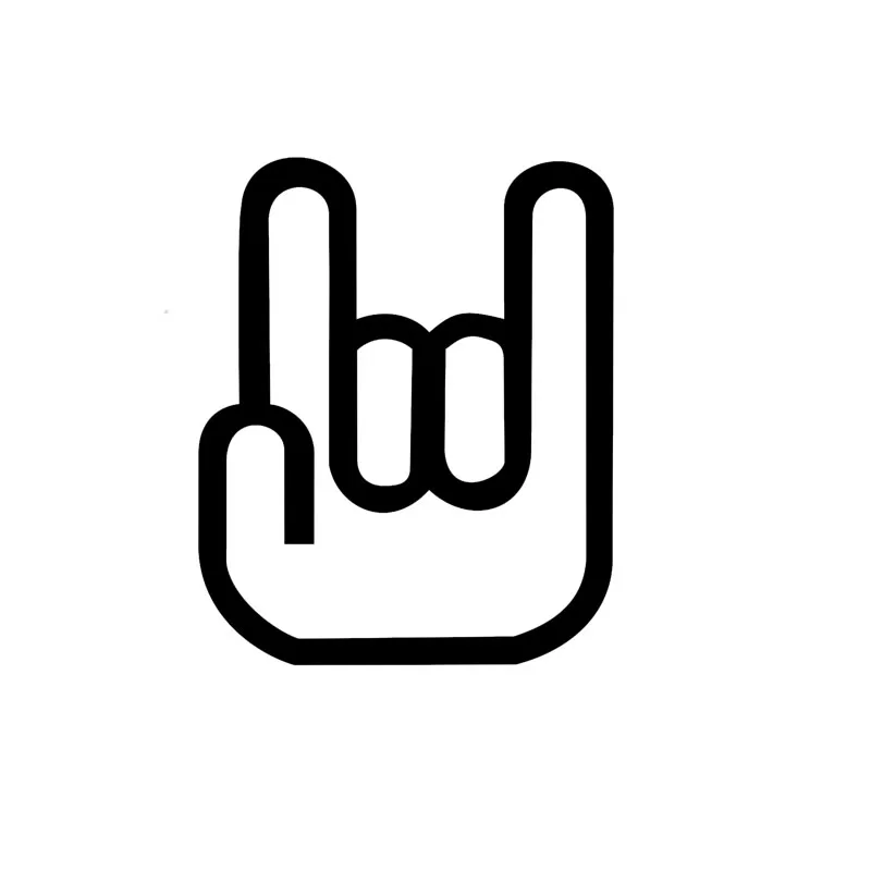 Rock On Rocker Hand Sign Sticker Vinyl Decal JDM Metal Hard Rock font b Electric b