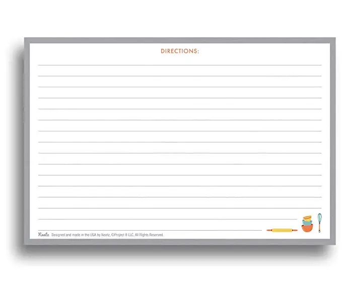  20sheet Kitchenware Recipe Cards Double Sided Cards 4x5.6 inches cardstock paper stationery for hom - 33000348557