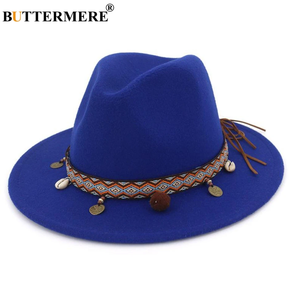 Red Fedoras Hats For Women Ethnic Style Wo Felt Hat Female Wide Brim C oePPeo Master of Caps